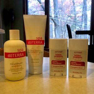 DoTerra Citrus Bloom; 2 Natural Deodorants, 1 Body Wash, 1 Hand and Body Lotion